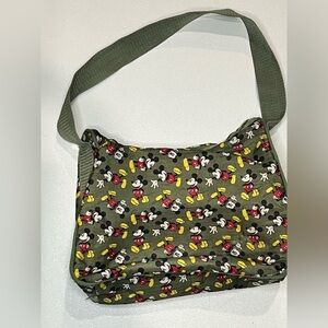 Disney Mickey Mouse Nylon Purse w/ wide strap -  Olive Green